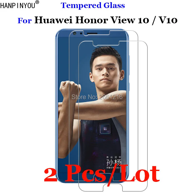 

2 Pcs/Lot For Huawei Honor View 10 Tempered Glass 9H 2.5D Premium Screen Protector Film For Huawei Honor V10 5.99"