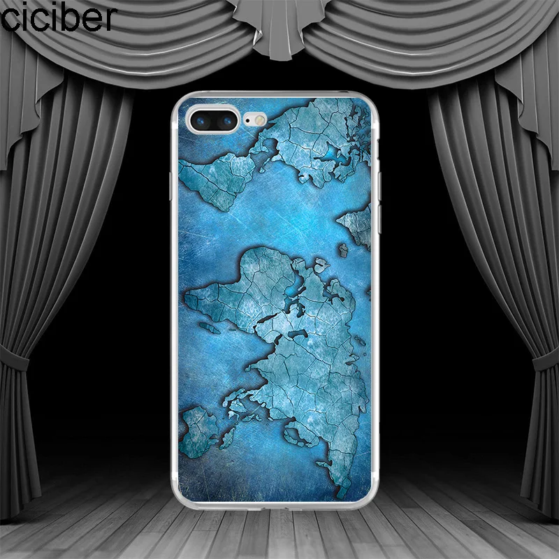 Ciciber для iPhone 11 Pro Max карта мира чехол мобильного телефона 7 8 6 6S Plus X XS XR 5 5S SE Мягкий