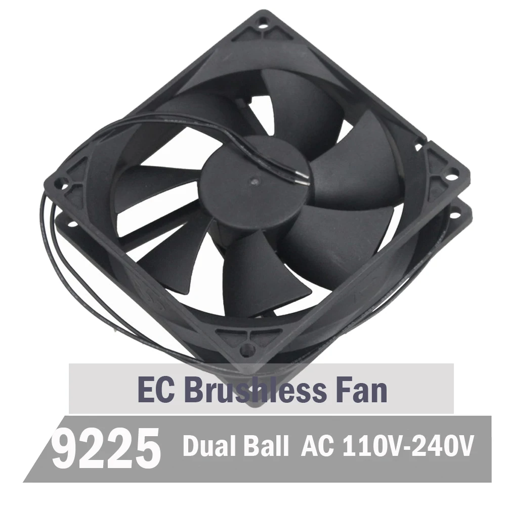 2 шт. Gdstime 90 мм 92 x 25 EC Бесщеточный Охлаждающий вентилятор AC 110 в 115 120 220 240 В кулер