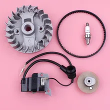 Flywheel Ignition Coil Camshaft Pulley Gear Timing Belt Kit For Honda GX35 GX 35 4 Stroke Small Engine Motor Spare Part