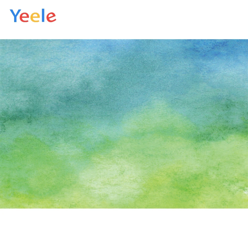 Зеленые градиентные однотонные фоны Yeele для портретной фотосъемки детей мечты