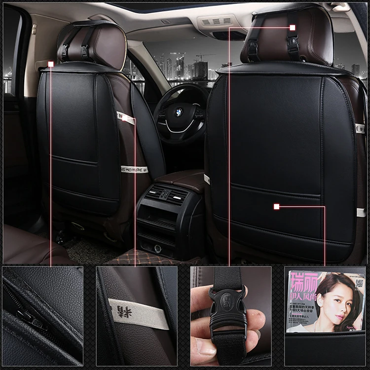 O SHI CAR 1 чехол для переднего сиденья из искусственной кожи полностью объемная 3d подушка для автомобильного сиденья защитный коврик для автомобильного кресла