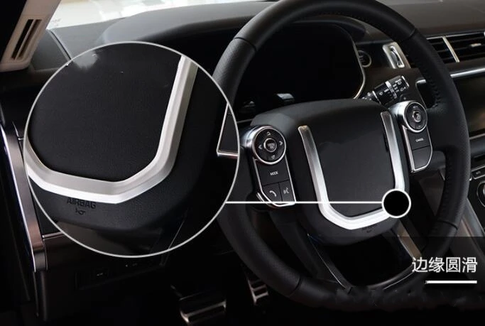 Для Land Rover Discovery 5 2017 для Range Autobiography 15-17 ABS Матовый хромированный руль Отделка