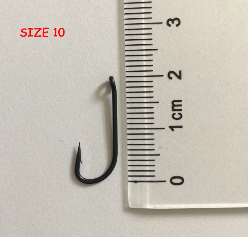 100 x черных матовых покрытием Карп рыболовные крючки бронзовых морских