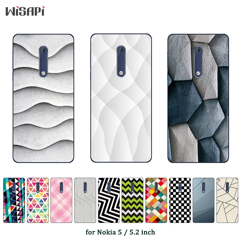 Чехол для Nokia 5 2 &quot чехлы мягкий силиконовый Квадратный чехол с принтом Nokia5 Coque Bags