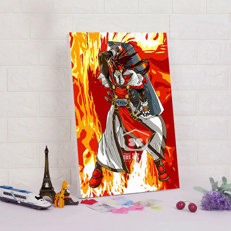 DIY Модульная картина Guilty Gear игра постеры и плакаты на стену цифровая краска по