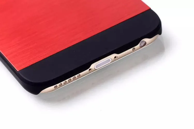 Роскошный гибридный ударопрочный чехол с алюминиевой кисточкой для Apple iPhone 6 Plus/6S