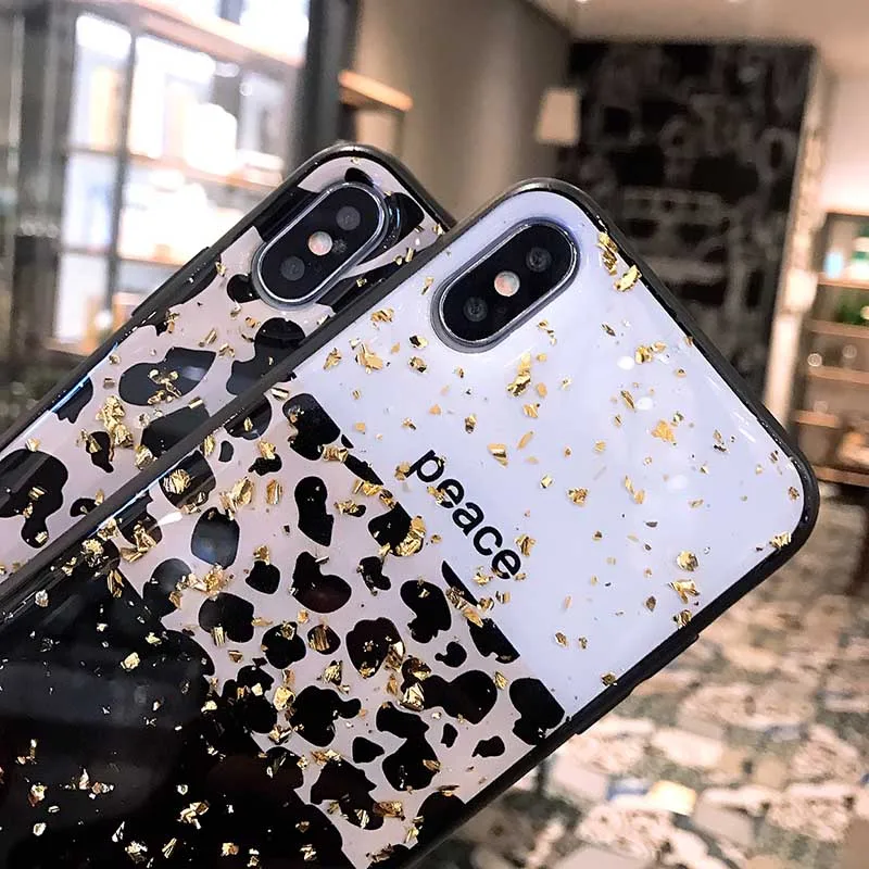 Блестящие мраморные чехлы из золотой фольги для iPhone X XS XR Max 7 8 6S Plus силиконовый