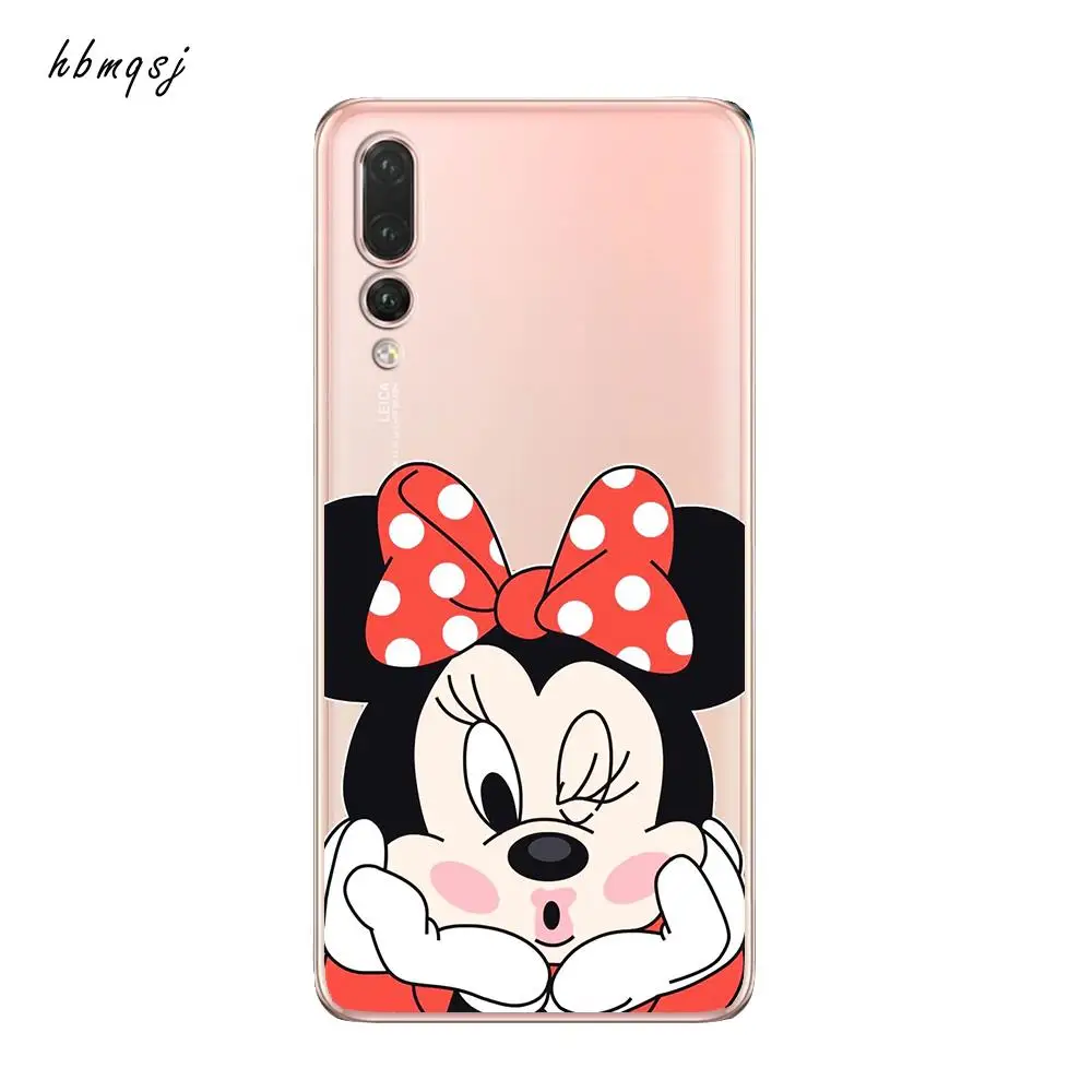 Cute funda for huawei p20 lite case clear cartoon sidiqi mickey original coque mobile phone back cover |