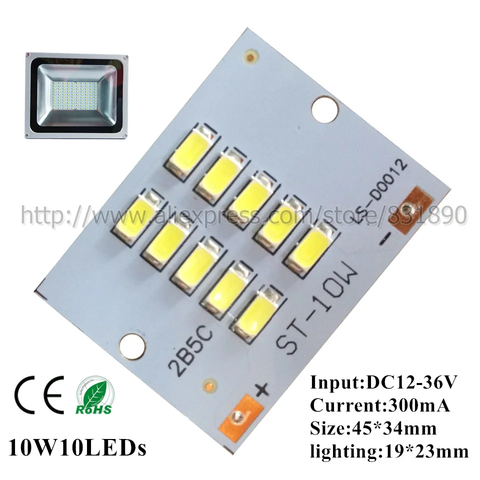 10 шт. светодиодный алюминиевый прожектор pcb Вт 30 50 70 100 200 SMD5730 источник освещения