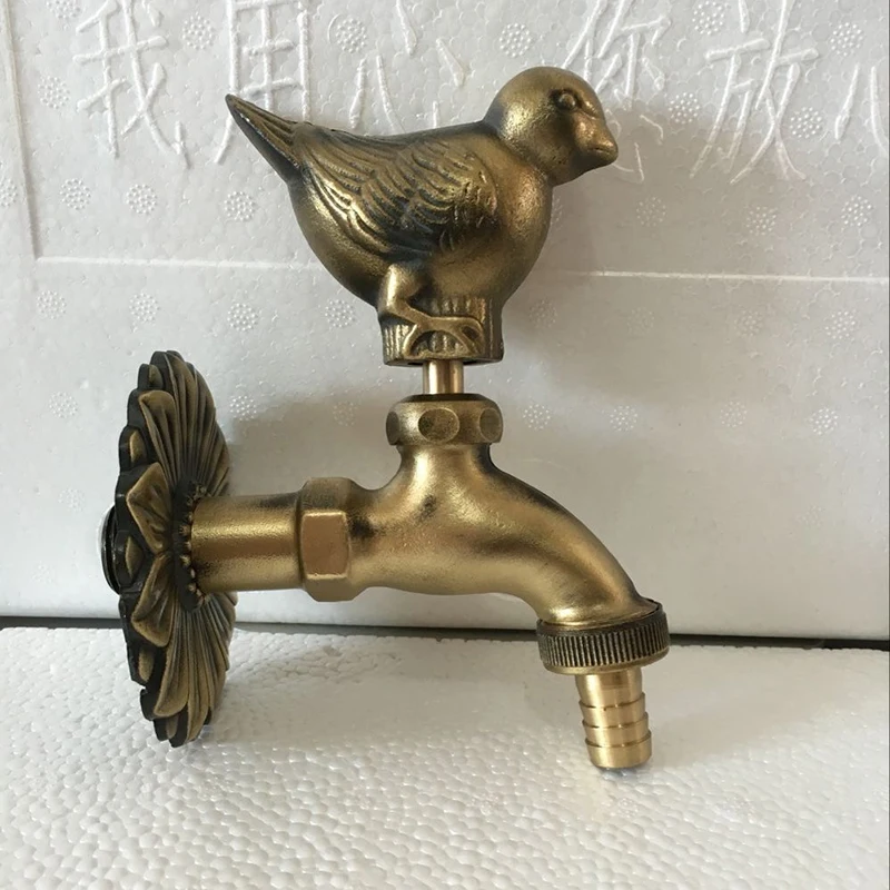 MTTUZK телефон в форме животного античный латунный кран для мытья птиц Швабра