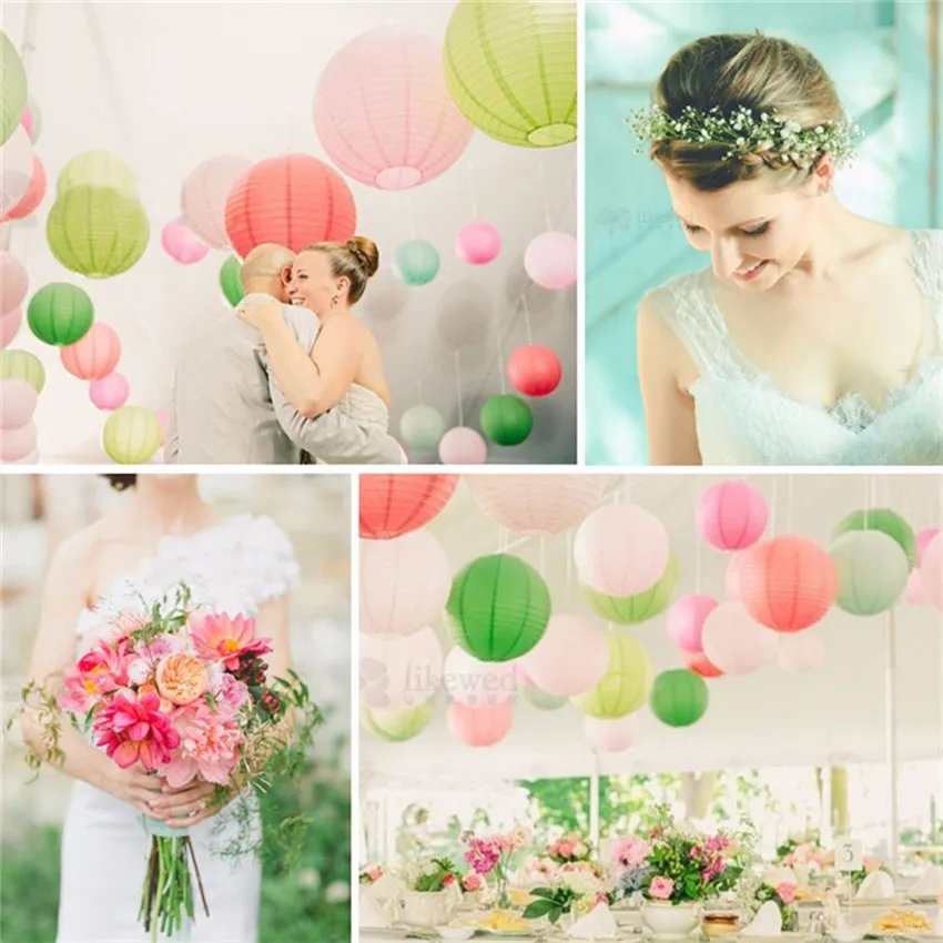 Цветные круглые бумажные фонарики mulit 6 дюймов 1 шт.|chinese paper lantern|paper lanternwedding party