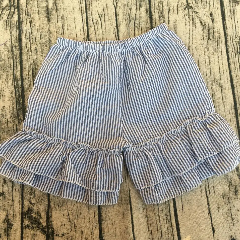 Модные детские шорты summber с оборками seersucker для девочек двойные шорты|ruffle shorts|shorts