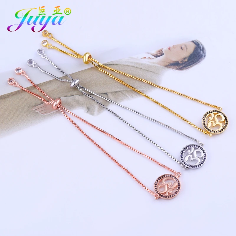 Женские и мужские индийские браслеты Juya Fashionalbe с микро цирконием подвеска