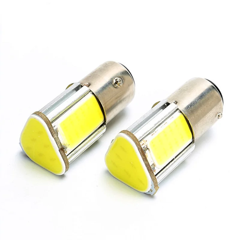2шт p21w bay15d ba15s P21/5W 1156 1157 led COB 12v автомобильный тормозной светильник Белый Красный