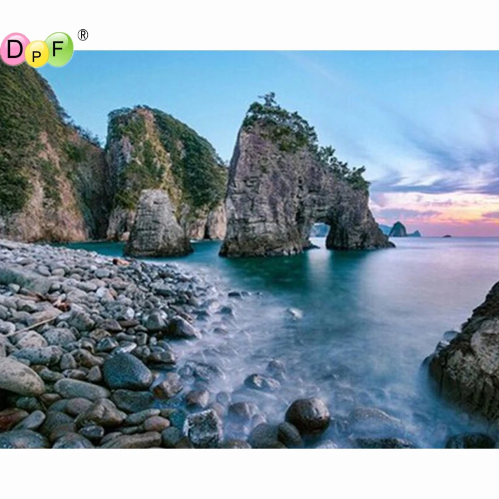 

5D DIY sea rock full square diamond painting cross stitch needlework diamond embroidery home decor mosaic kits scenery