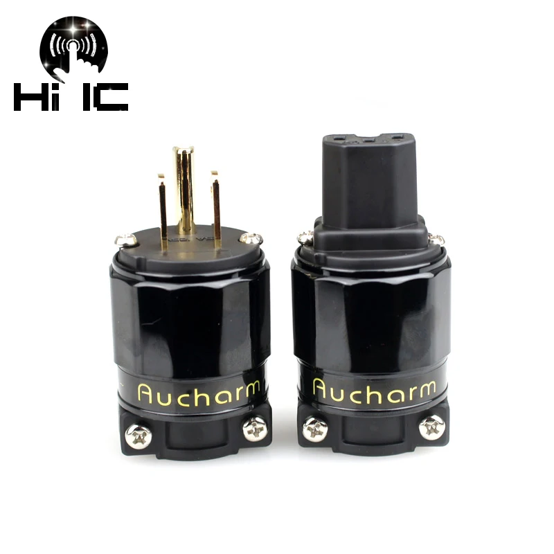 Позолоченный родиевый США штекер питания GB IEC аудио разъем HiFi Ac шнур питания Вилки для силового кабеля