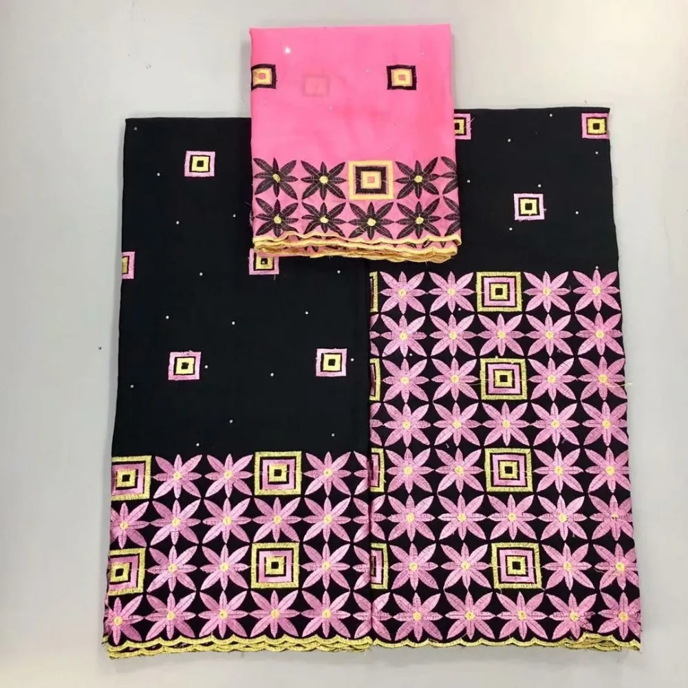 Швейцарский шнурок африканская вышивка Ткань хлопковая ткань с вышивкой + 2 ярдов