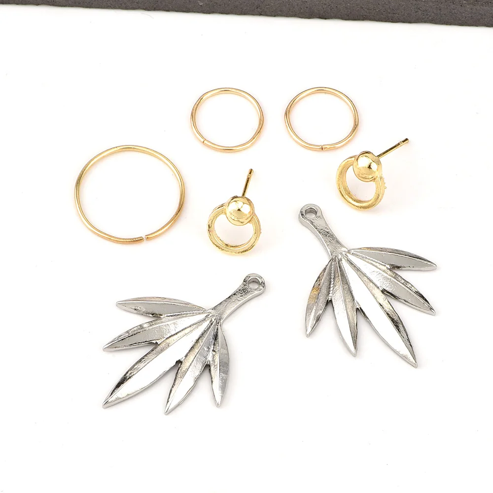 Bls-miracle 5pieces Fashion Street Style New Women's Personality Back Insert Geometric Stud Earrings Set Girls Gifts | Украшения и