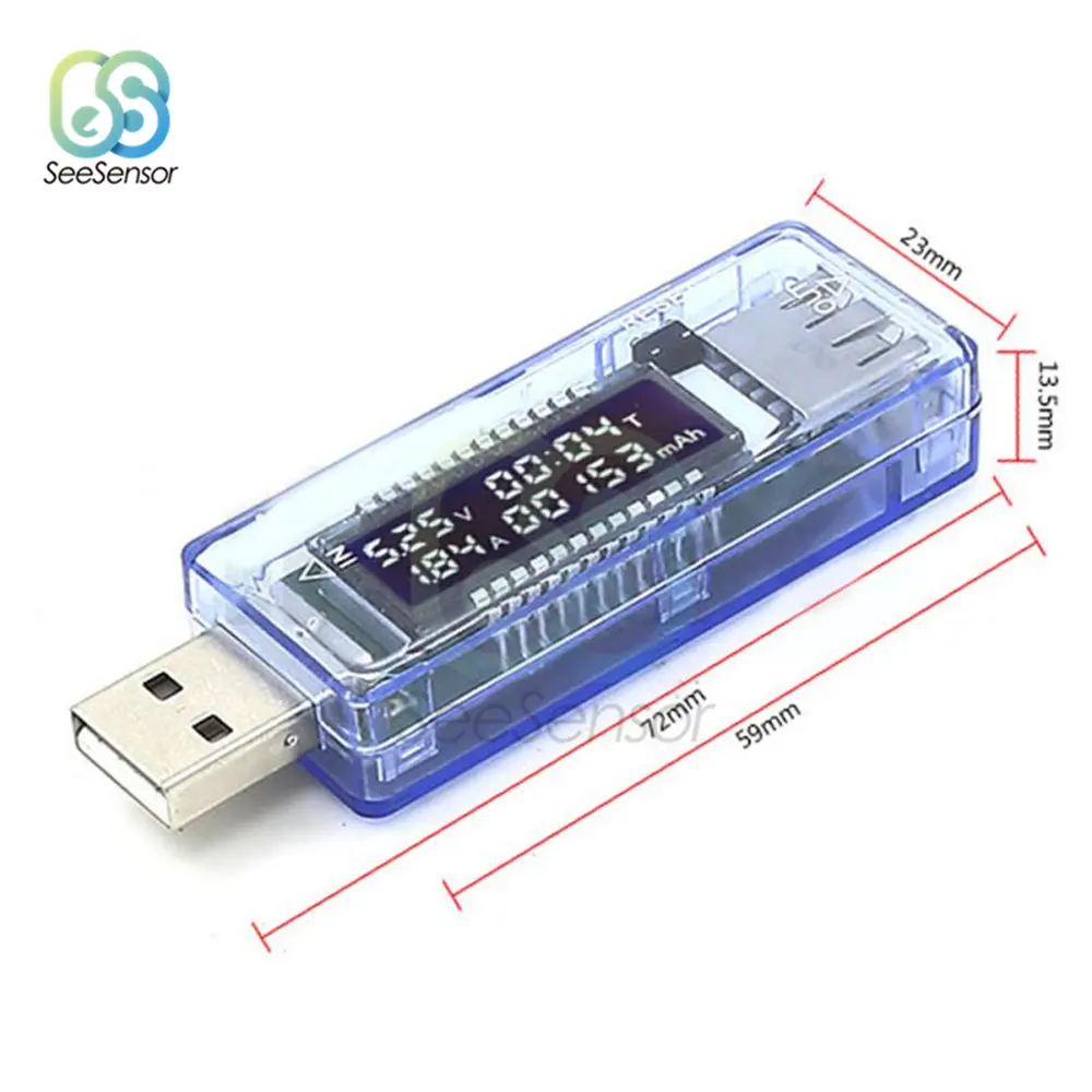 USB-тестер для аккумуляторов вольтметр внешний аккумулятор диагностический