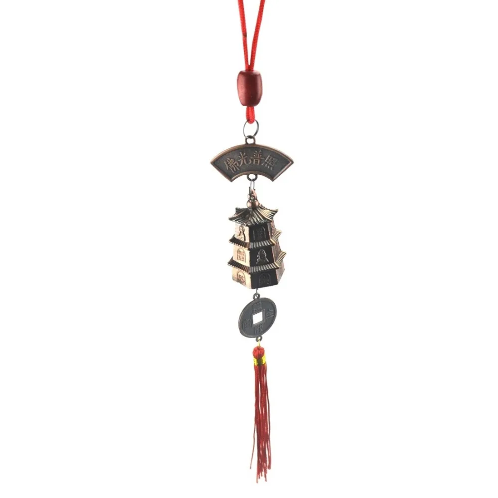

Feng Shui 5 Element Pagoda Bronze Color Windchimes +Free Fengshuisale Red String Bracelet W3045