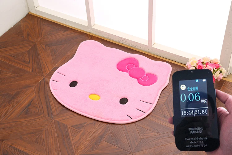 Hello kitty коврик для ванной комнаты Противоскользящий замшевый водопоглощающий круглый коврик для ванной комнаты hello kitty коврик для ванной двери дешевые KT Cat Симпатичные Коврики