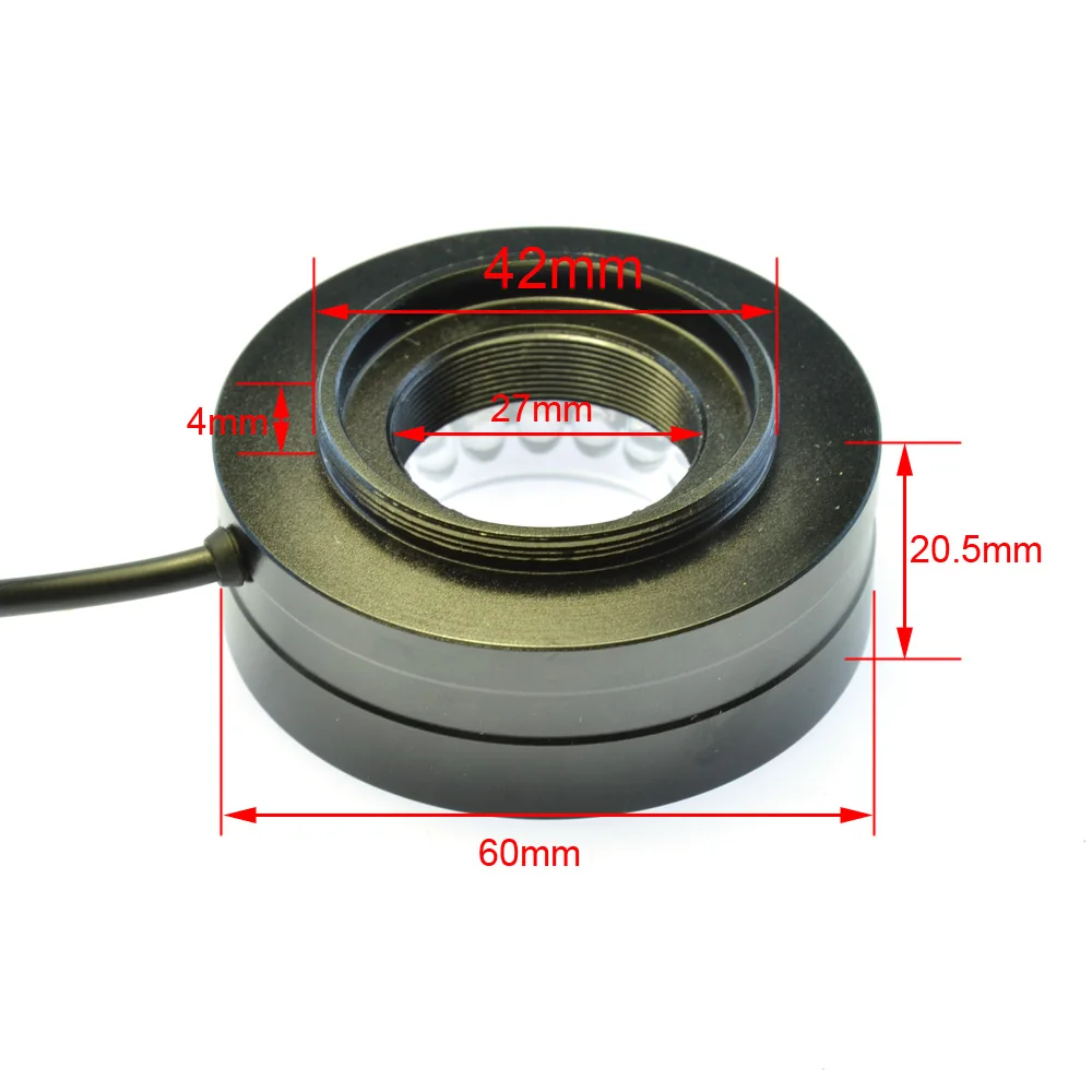 Металлический кольцевой светильник регулируемый монокулярное видео микроскоп 40