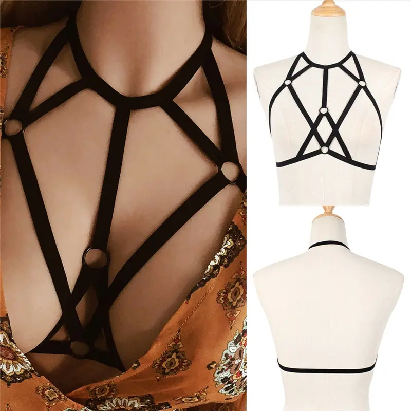 Хит сексуальный бандажный бюстгальтер нижнее белье пояс открытая клетка пуш ап