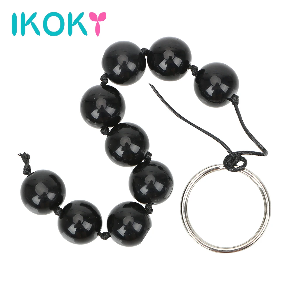 IKOKY Nine Anal Balls Sex Toys for Woman Adult Products Prostate Massage Glass Bead Butt Vaginal Plug |