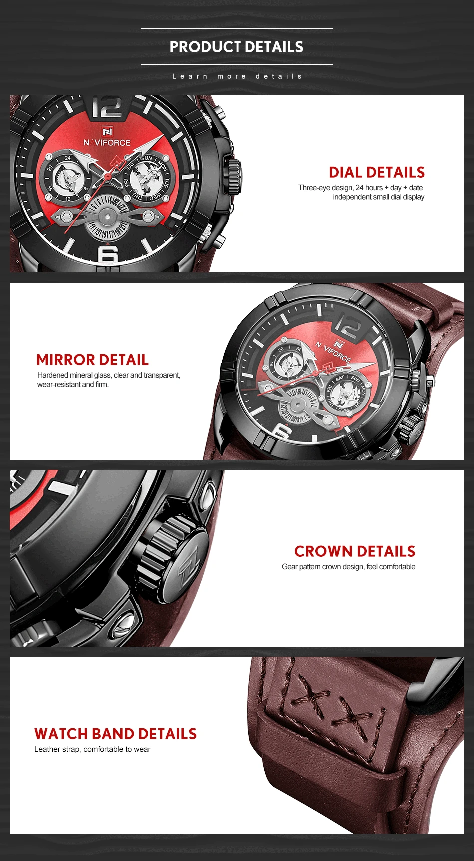 NAVIFORCE мужские часы спортивные модные мужские кожаные кварцевые роскошные мужские часы бренд 30 м водонепроницаемые часы Relogio Masculino синий