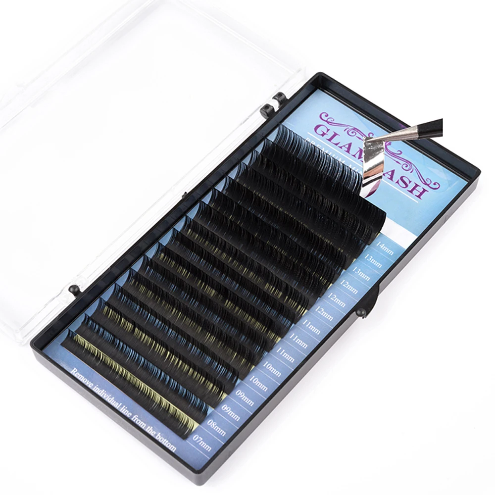 GLAMLASH 16 рядов JBCD 7~ 15 мм микс в одном лотке Натуральные Искусственные норковые Индивидуальные Накладные ресницы для наращивания ресниц макияж реснички профессиональные