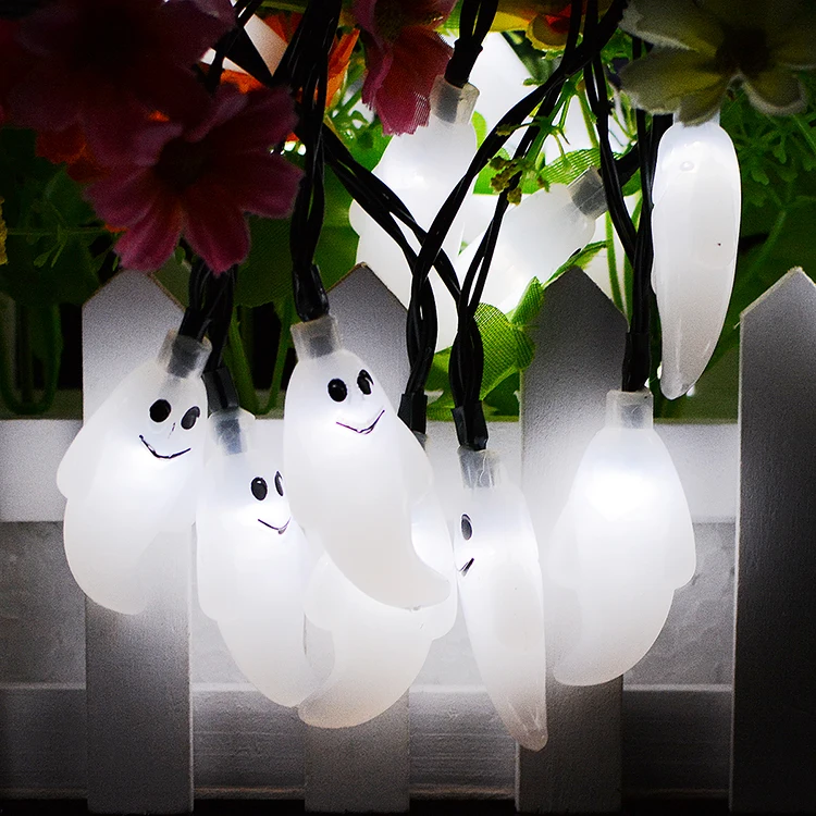 

IP65 Waterproof grade 6M 20Led Ghost String Lamp Solar Outdoor Garden Light Halloween Powered Yard Party Patio Christmas