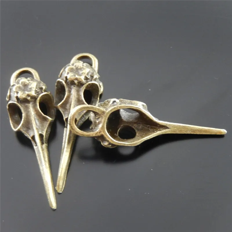 5 шт. подвеска в виде черепа головы птицы|charms antique bronze|charms antiquemini charms |