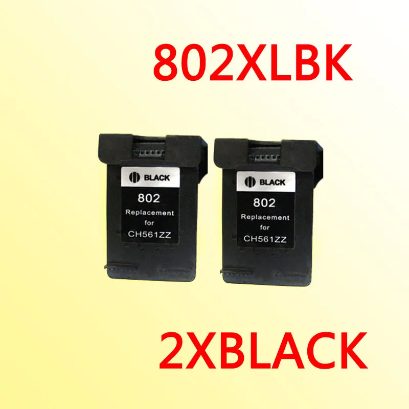 

Картридж с черными чернилами 802xl, 2 шт., совместим с 802 принтерами 802 Deskjet1050/2050/1000