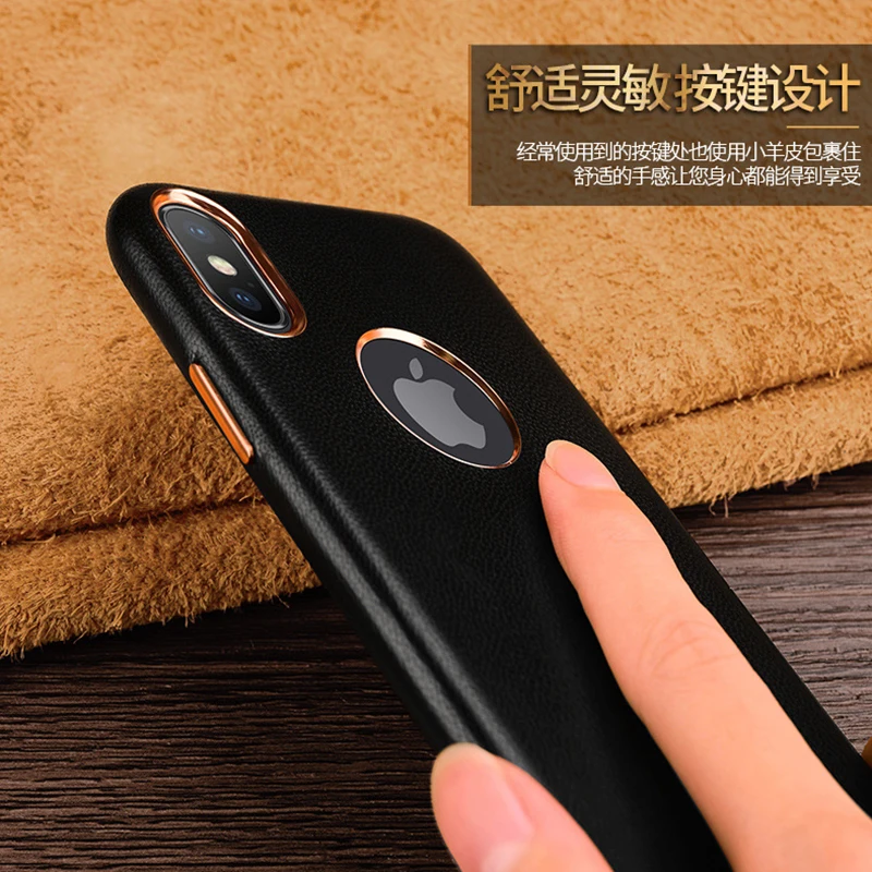 Роскошный кожаный чехол для iphone x, xr, xsmax, мужской, винтажный, деловой, противоударный, настоящая кожа, задняя крышка для iphone 6, 7, 8 plus, чехол с логотипом