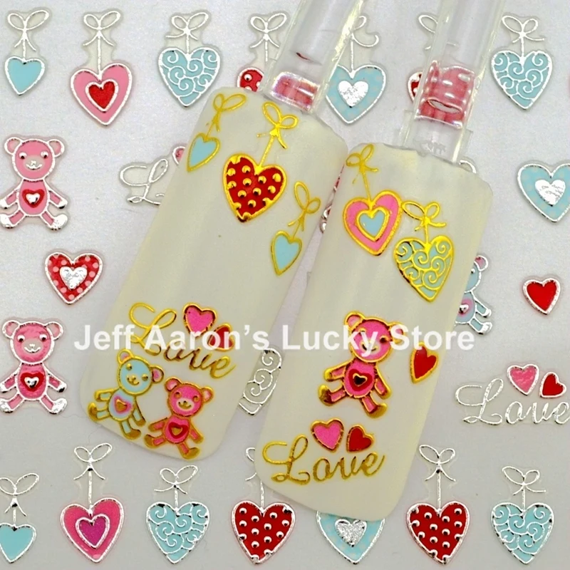 5 шт./лот клейкие 3D наклейки для ногтей дизайна украшения инструменты красота