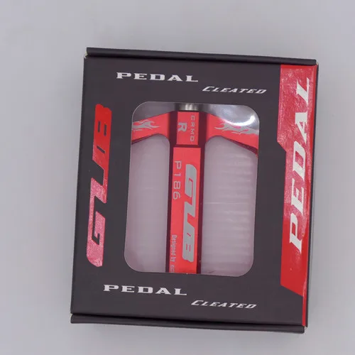 Red GUB P186 MTB педали для горного велосипеда 3 подшипника - Цвет: Red