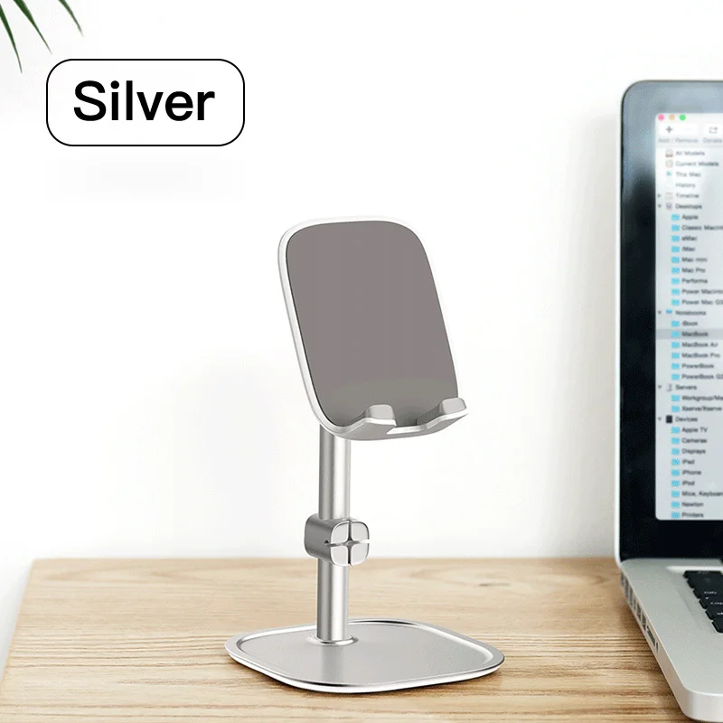 Silver Baseus мобильный телефон стенд держатель для iPhone iPad Air смартфон металлический стол настольный телефон держатель для Xiaomi huawei планшет - Цвет: Silver