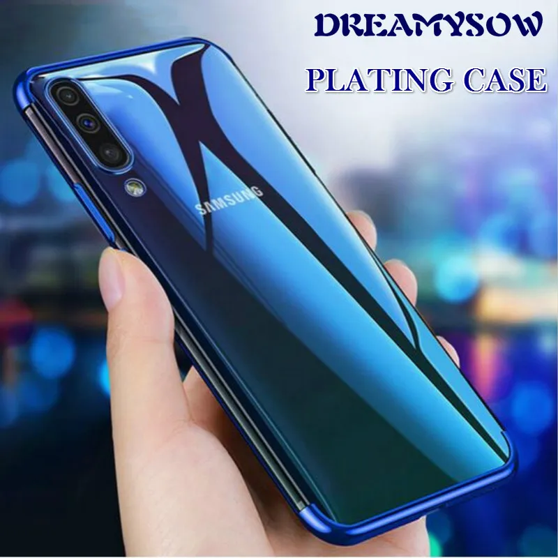 Роскошный чехол с покрытием для Samsung Galaxy A50 A30 A10 A20 A40 A70 силиконовый мягкий из ТПУ A7