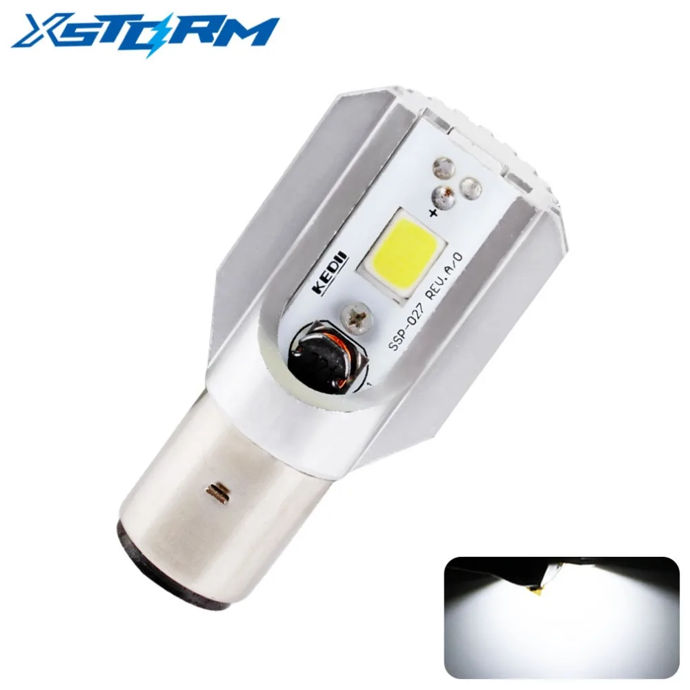 10 шт. H6 светодиодные фары для мотоцикла COB Led 1000LM BA20D H/L лампа скутера ATV мото