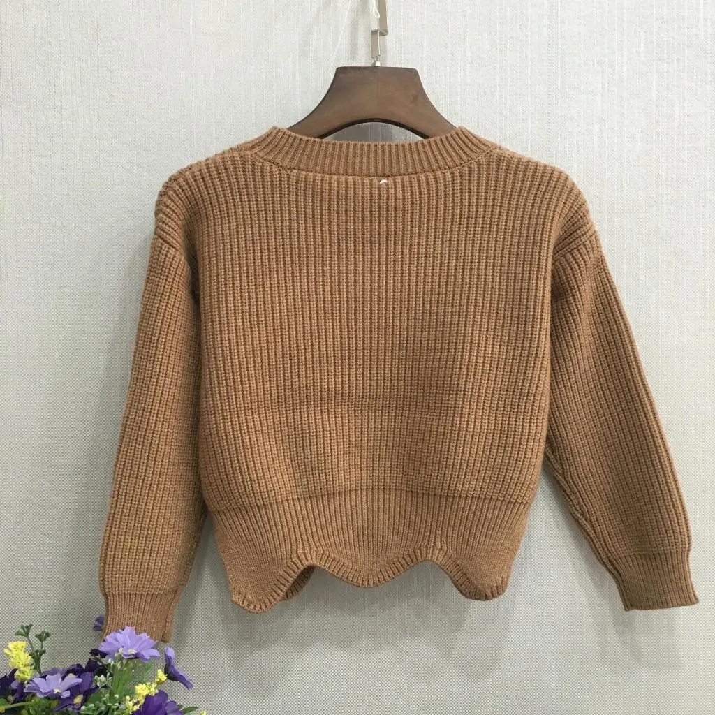Прилив свитер Корейский сплошной цвет лука девушки дна рубашки | Мать и ребенок