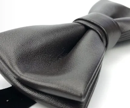 Black Bowtie Дизайн кожаный галстук-бабочка черный коричневый синий PU модный брендовый галстук-бабочка для мужчин - Цвет: Black Bowtie