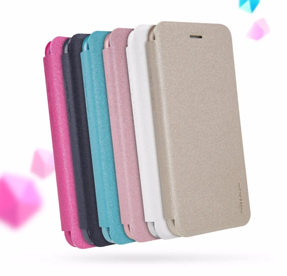 Nilkin для iphone 7 чехол NILLKIN Sparkle из искусственной кожи откидная крышка пластиковая задняя Сумка для телефона для Apple iphone 7 4,7 дюймов+ розничная коробка