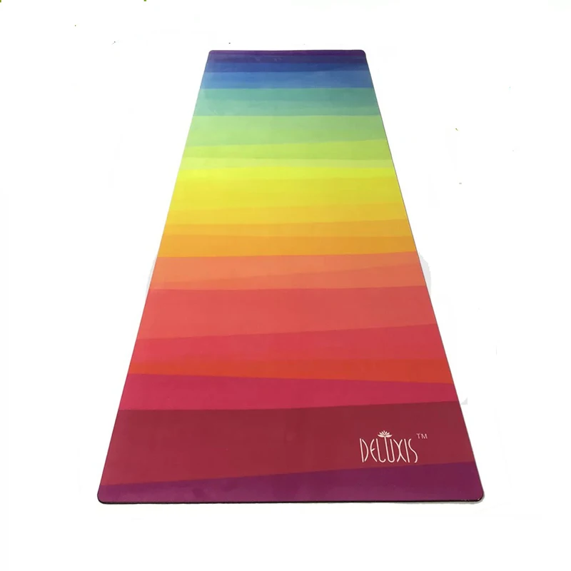 183cm*61cm*3.5mm Natural Rubber Absorb Sweat  Comfortable Suede Fabric Non-Slip Lose Exercise Yoga Mat