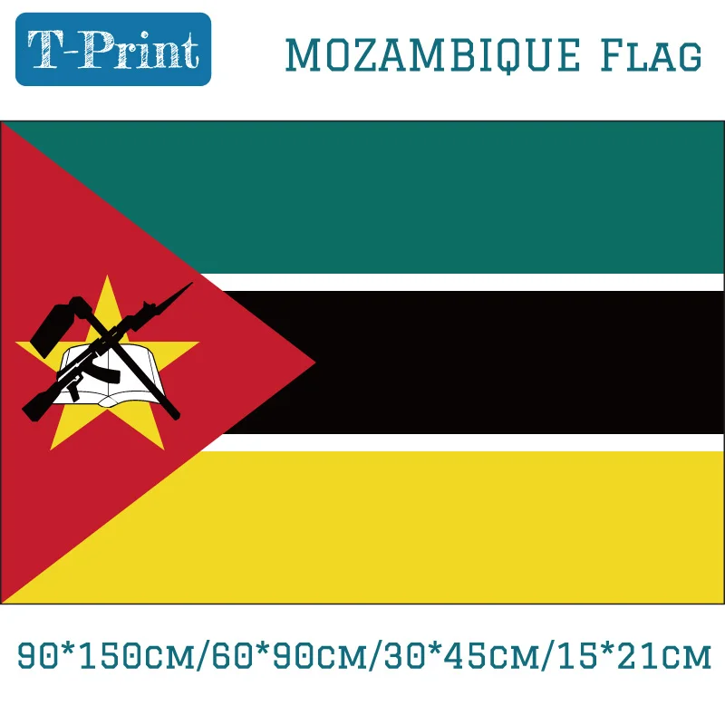 

30*45cm Car Flag 90*150cm/60*90cm/15*21cm Mozambique National Flag