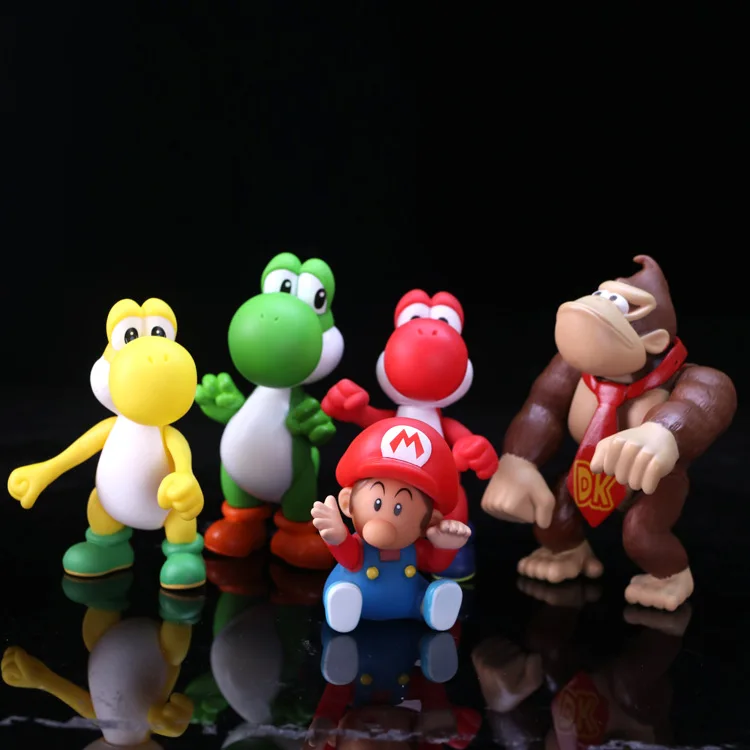 Новые экшн фигурки Super Mario Bros Марио динозавр Ослик Kong модель кукла игрушки