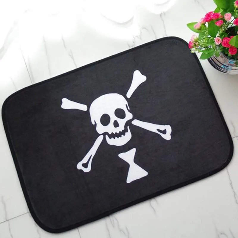 Акриловые бусины в форме черепа круглый ковер тенденция личности черный и белый