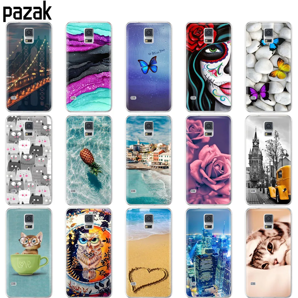 Силиконовый чехол для Samsung Galaxy S5 мягкий ТПУ телефона Neo прозрачный i9600