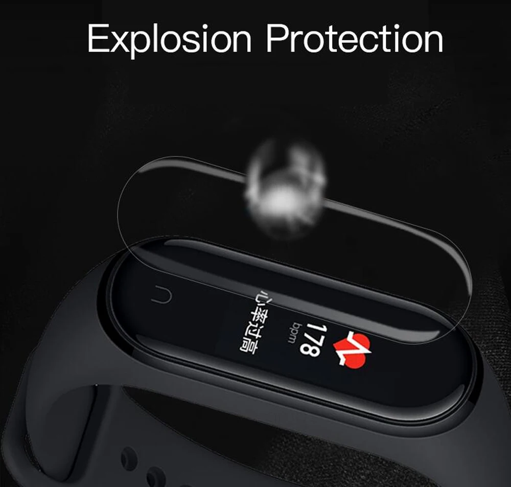 100 шт./упак. пленка для Mi Band 4 Экран Защитная пленка для Xiaomi MiBand 4 смарт-браслет Экран защиты Mi 4 браслет не Стекло