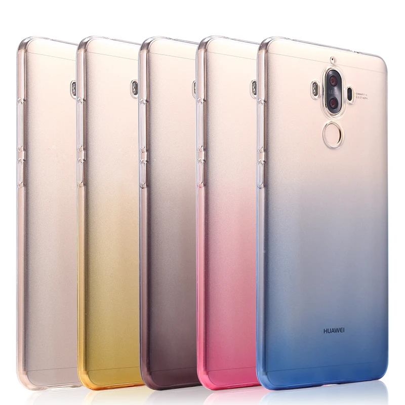 Градиентный мягкий прозрачный чехол для телефона Huawei Mate 8 9 10 20 Pro Lite ультратонкий